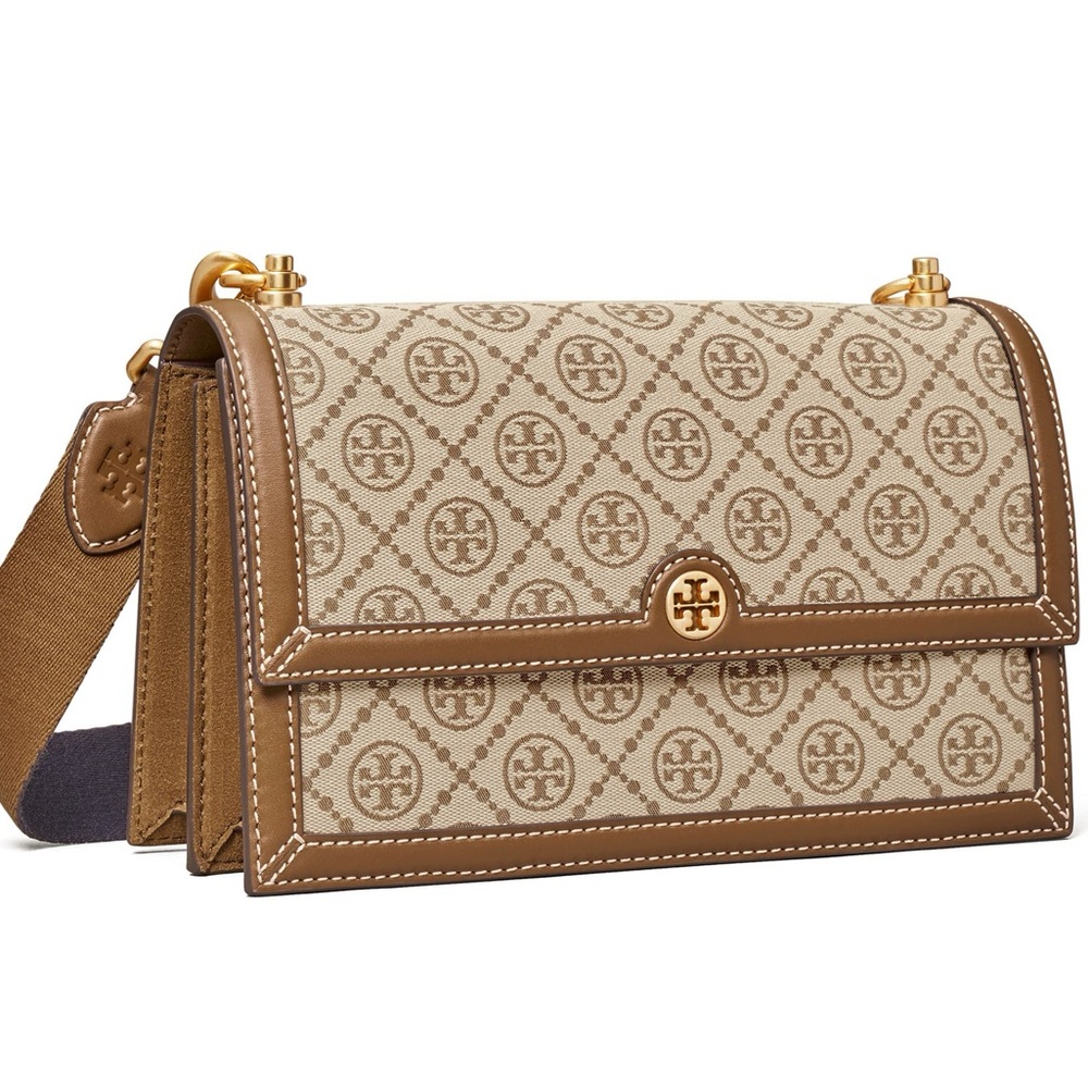 Tory Burch Tan and Brown Crossbody Bag